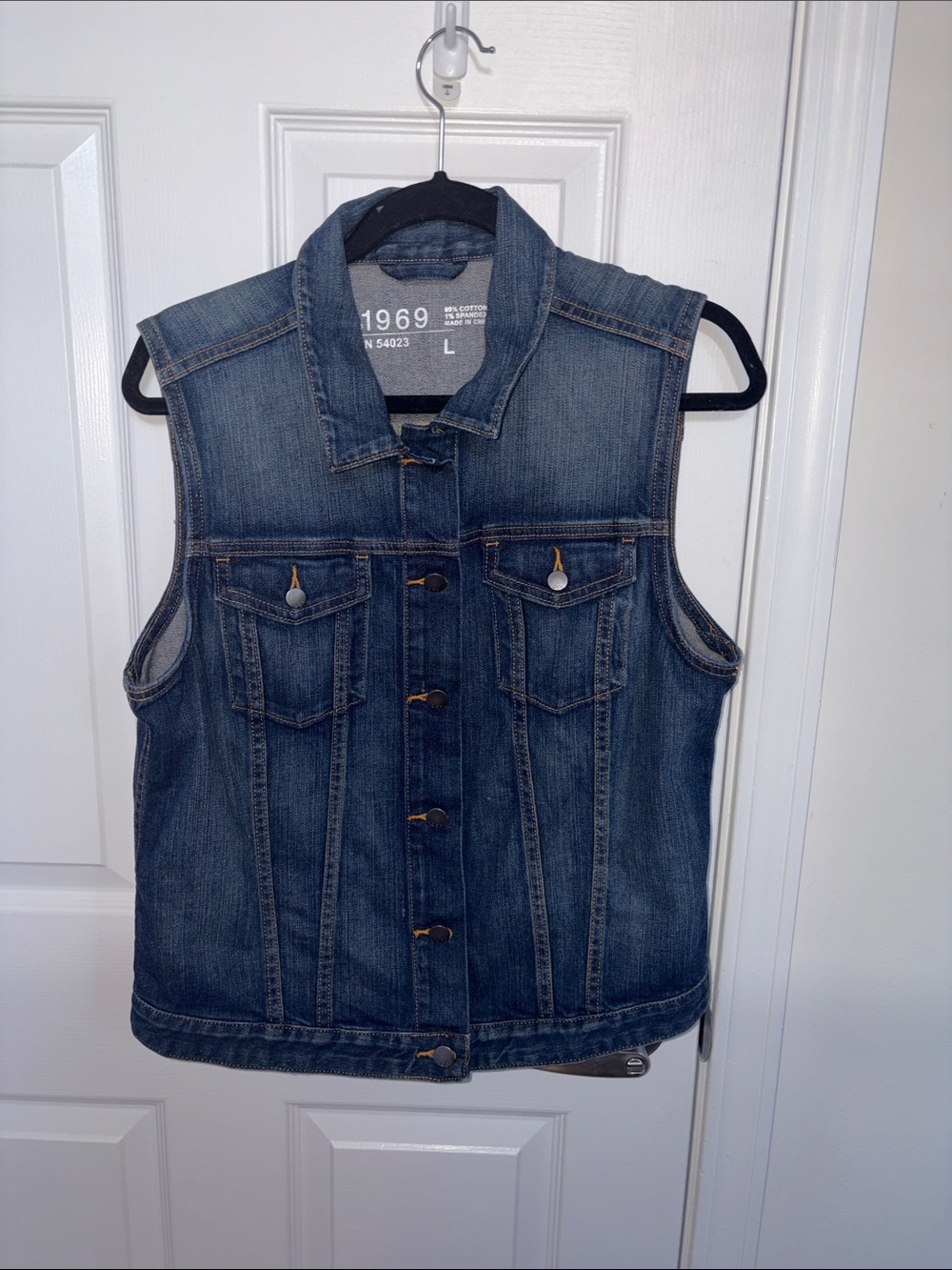 Gap Denim Vest - Blue Jean Vest Sleeveless Jacket